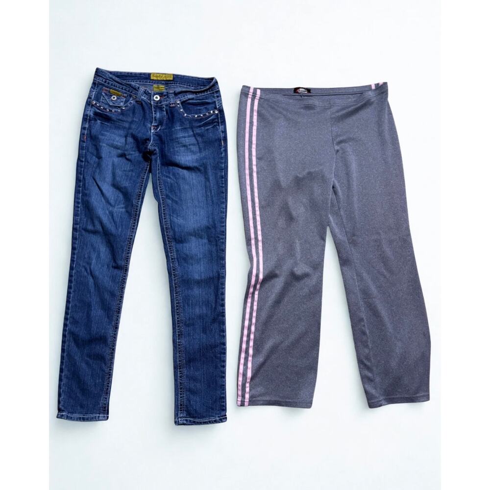 Womens Lot 20 Y2K Denim Shorts Jeans Sweatpants Abercrombie Baby Phat READ INFO - Picture 8 of 14
